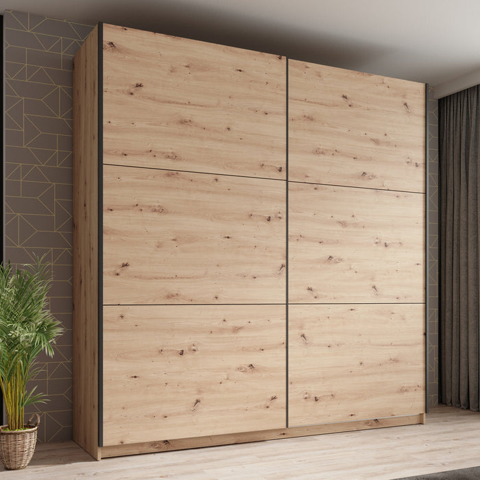 Meubella - Kledingkast Azrael - Eiken - 200 cm