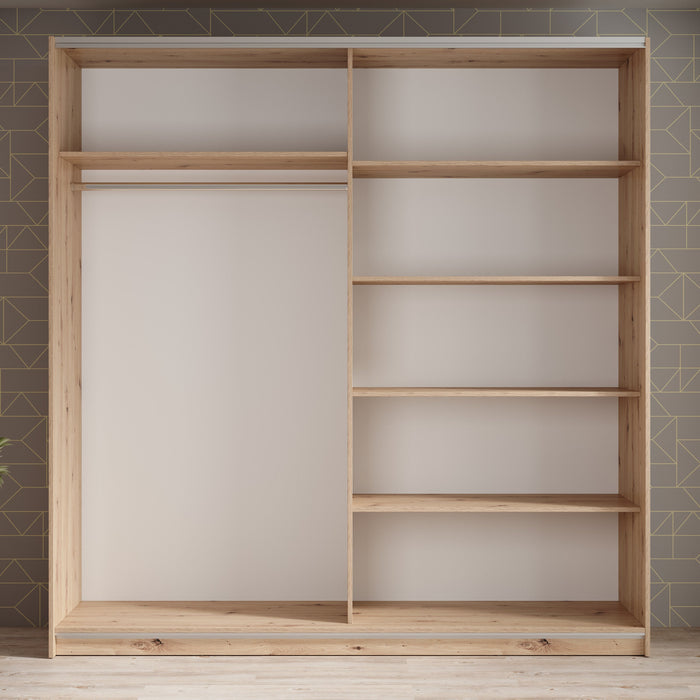 Meubella - Kledingkast Azrael - Eiken - 200 cm