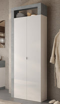 Benvenuto Design Hamburg HG Wit | Beton Badkamerkast 2-Deuren