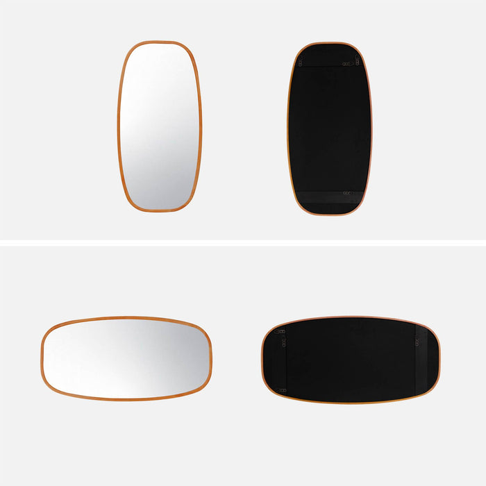 sweeek - Rechthoekige spiegel van heveahout