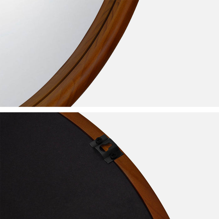 sweeek - Ronde houten spiegel Ø60cm
