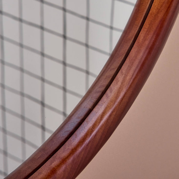 sweeek - Ronde houten spiegel Ø60cm