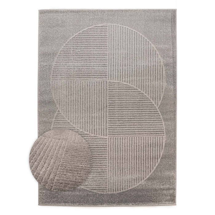 Nordic Weavers Scandinavische loper - Contour Circle grijs - 80x200 cm
