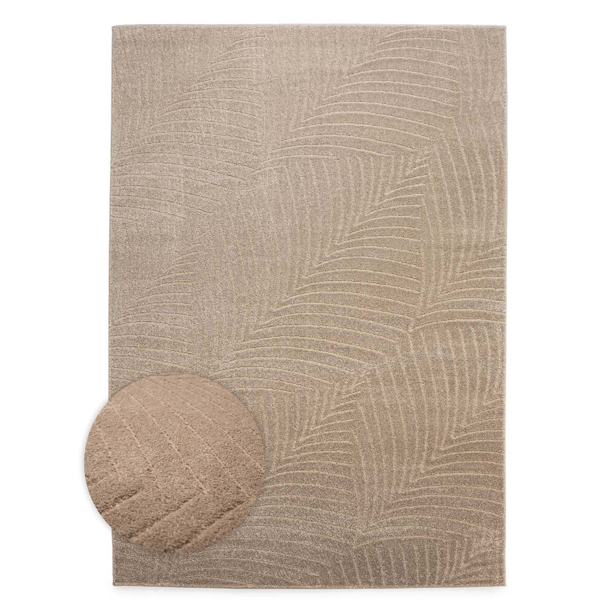 Nordic Weavers Scandinavisch vloerkleed - Contour Leaf beige - 240x340