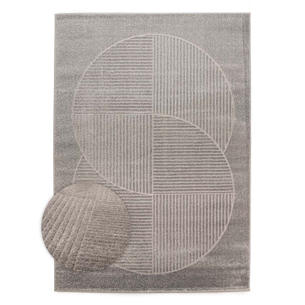 Nordic Weavers Scandinavische loper - Contour Circle grijs - 80x300 cm