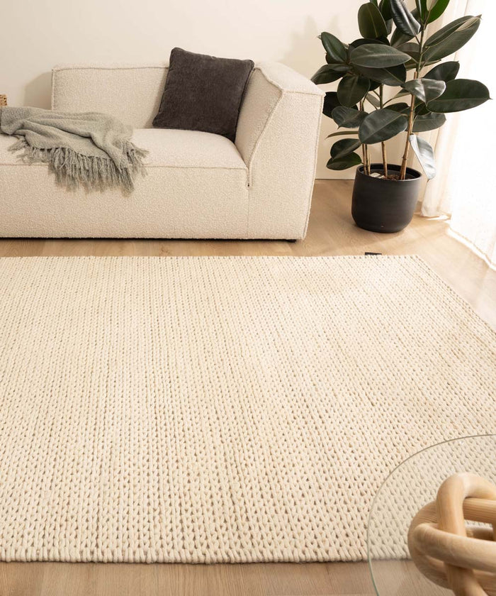 Nordic Weavers Wollen vloerkleed - Hyssing ivoor - 160x240 cm