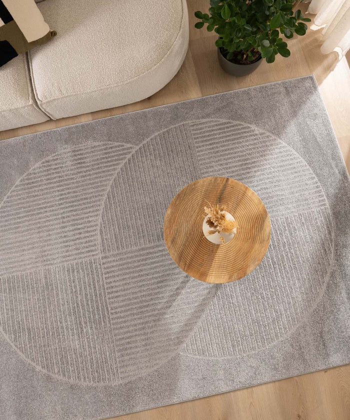 Nordic Weavers Scandinavisch vloerkleed - Contour Circle grijs -