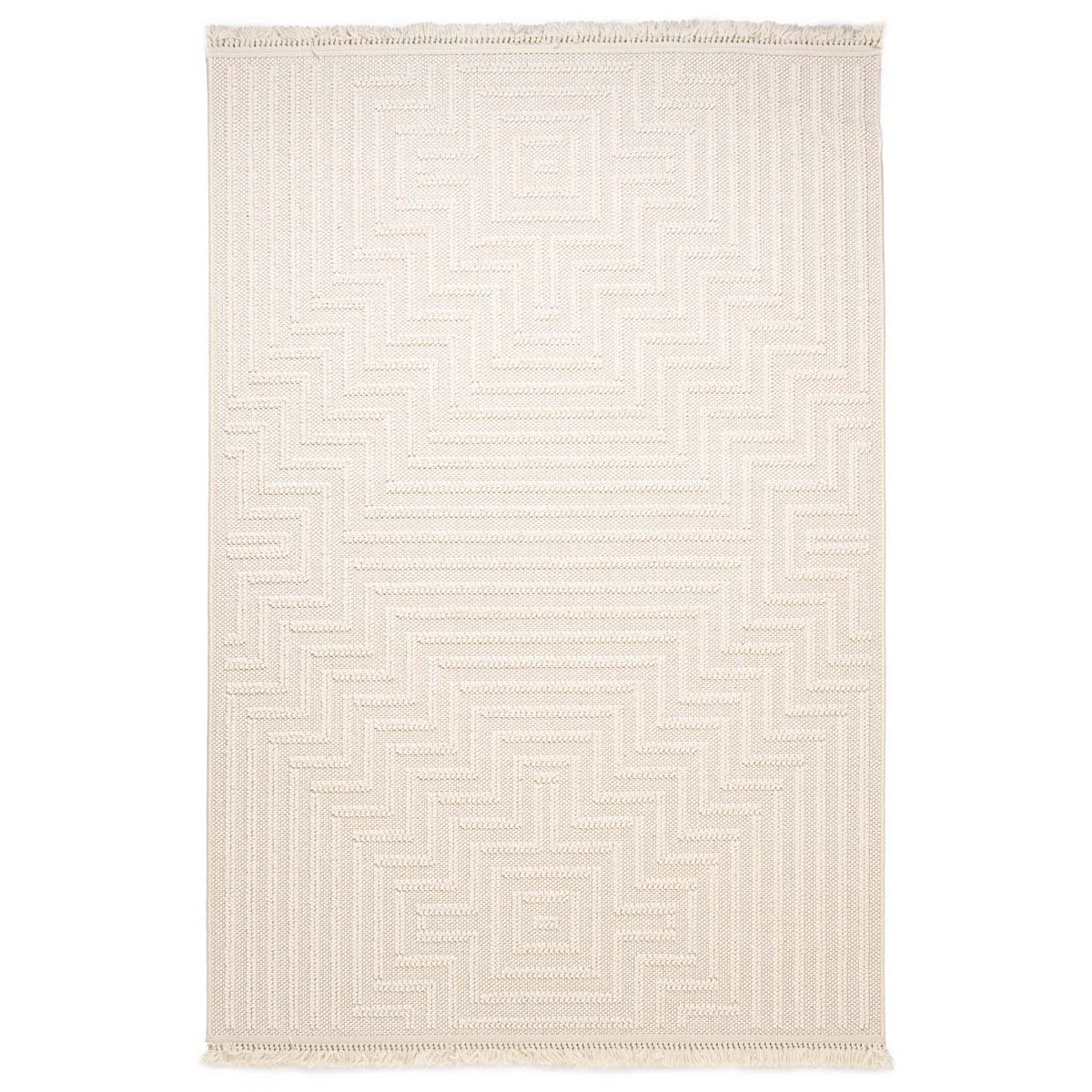 Nordic Weavers Japandi vloerkleed - Knit Refine wit - 80x150 cm