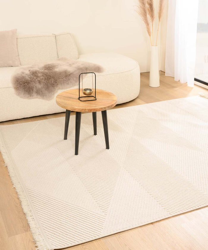 Nordic Weavers Japandi vloerkleed - Knit Zen wit - 80x150 cm