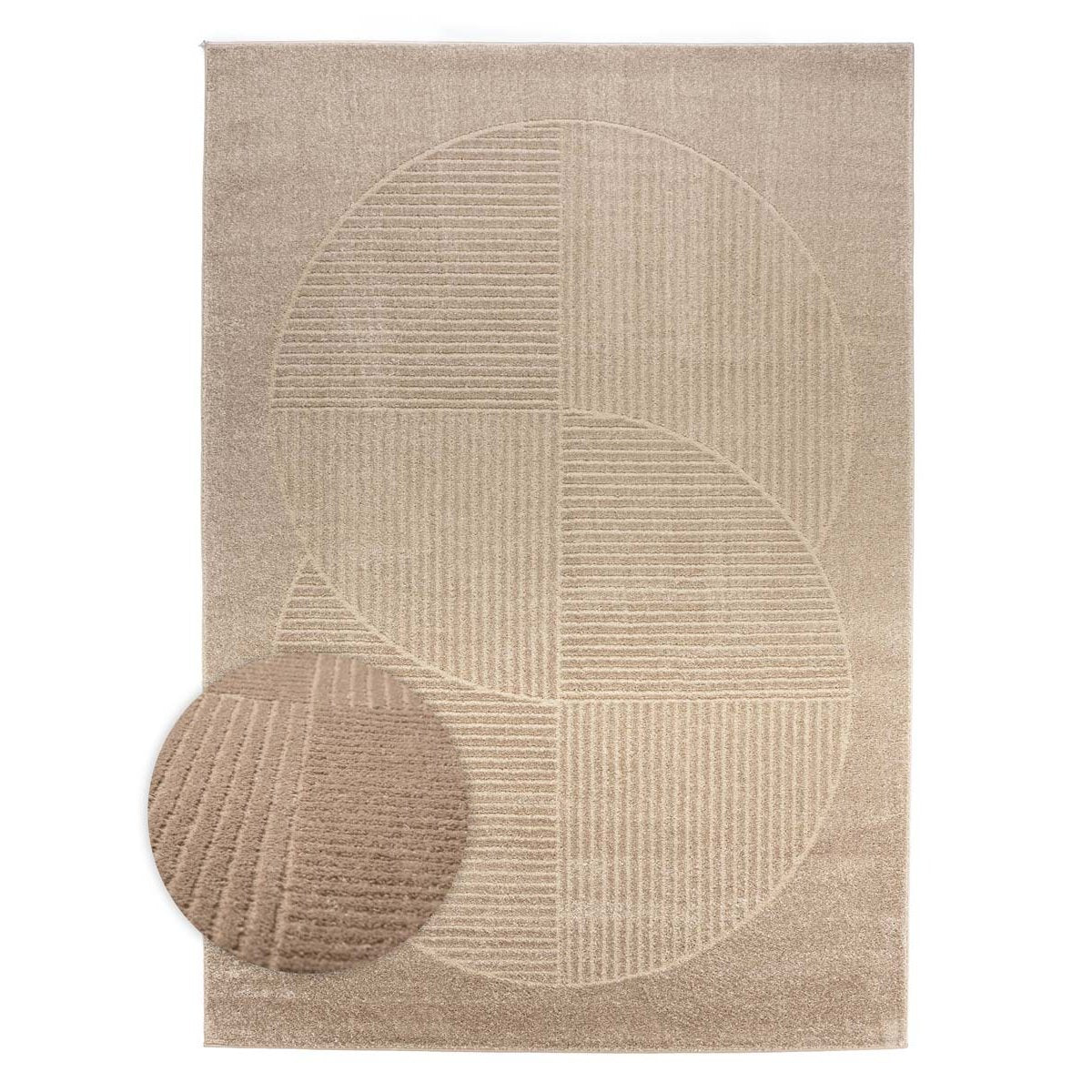 Nordic Weavers Scandinavisch vloerkleed - Contour Circle beige -