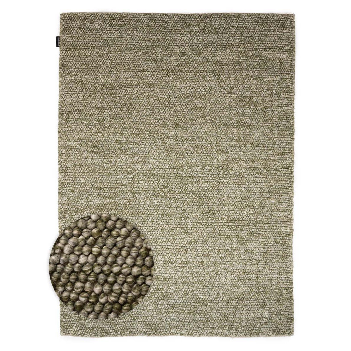 Nordic Weavers Wollen vloerkleed - Fjell olijfgroen - 200x300 cm