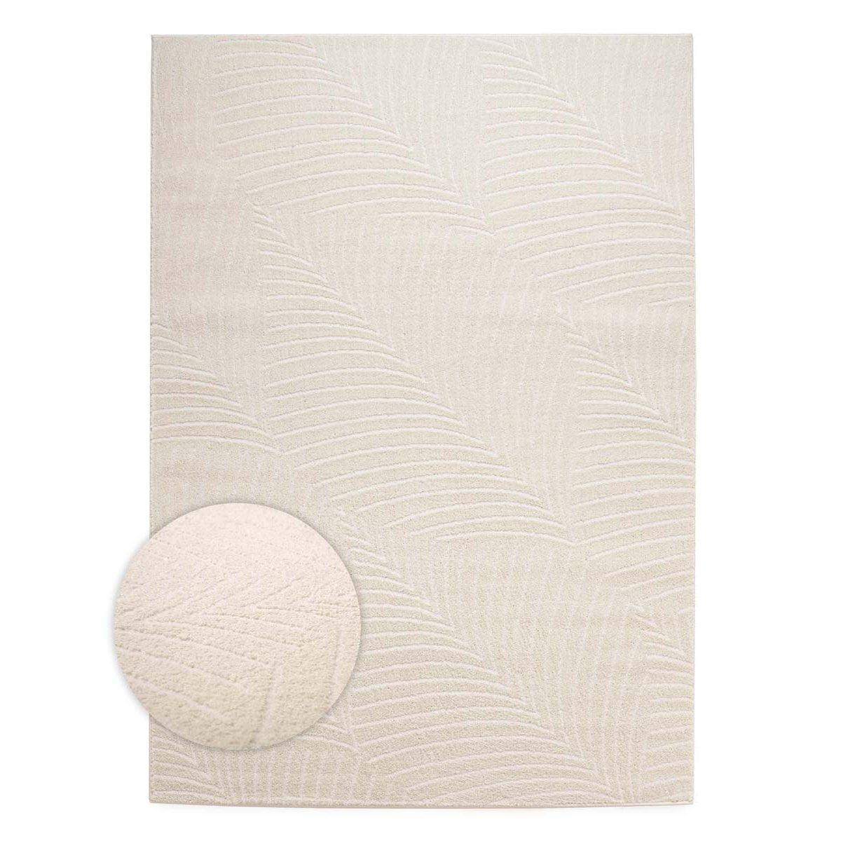 Nordic Weavers Scandinavisch vloerkleed - Contour Leaf crème - 160x230