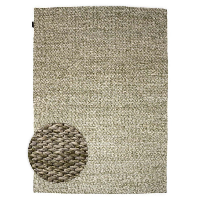 Nordic Weavers Wollen vloerkleed - Vridning olijfgroen - 200x300 cm