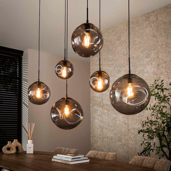 Giga Meubel - Hanglamp Zwart Glas - 135x60x150cm - Stellar
