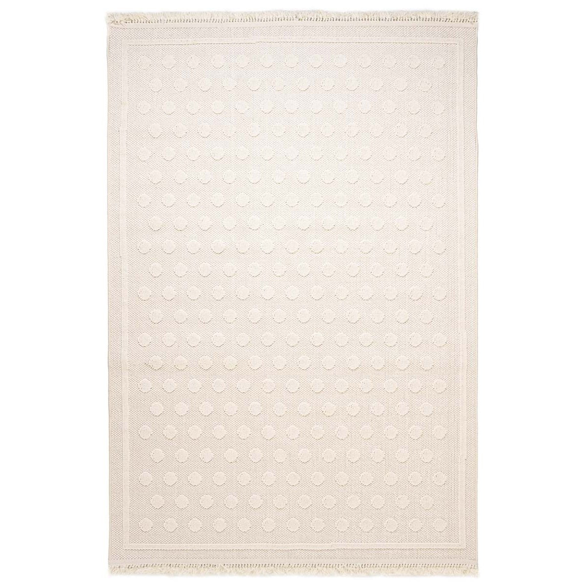 Nordic Weavers Japandi vloerkleed - Knit Dots wit - 120x170 cm