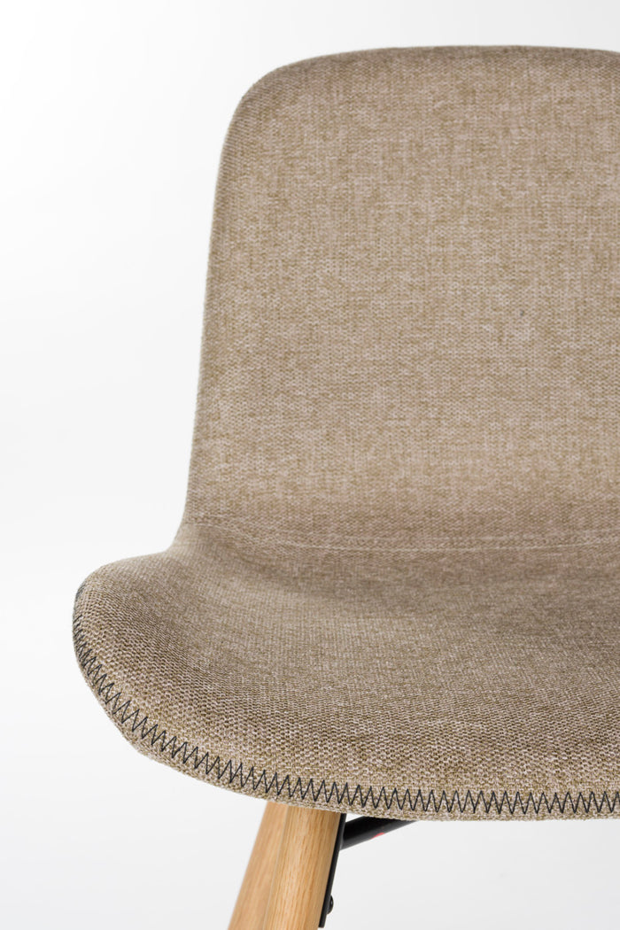 Giga Meubel - Eetkamerstoel Bruin|Naturel - Zithoogte 46cm - Lester