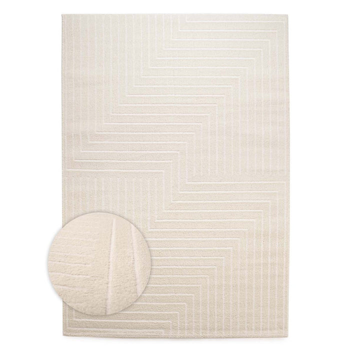Nordic Weavers Scandinavisch vloerkleed - Contour Edge crème - 140x200
