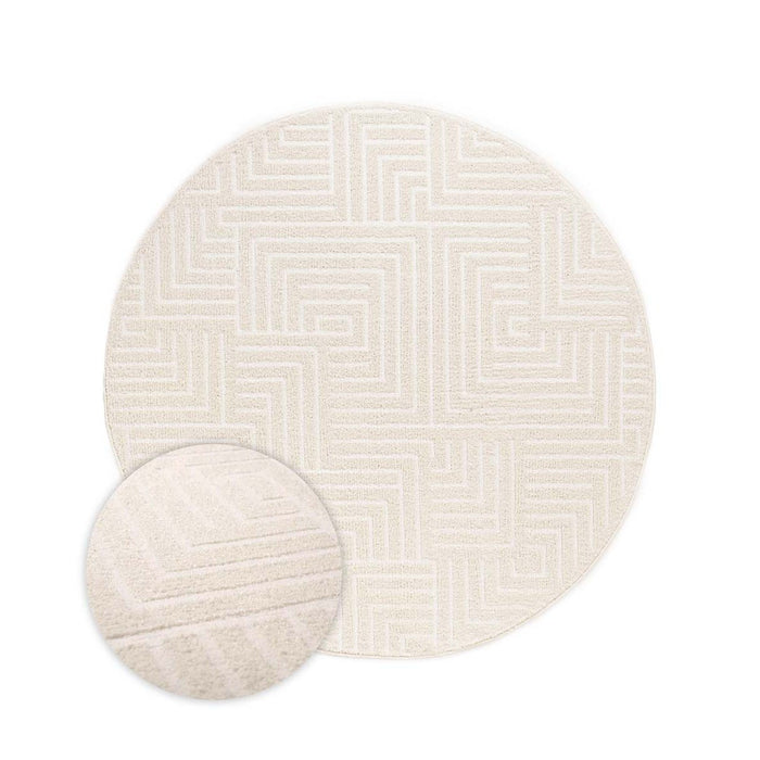 Nordic Weavers Rond vloerkleed Scandinavisch - Contour Gem crème - 250