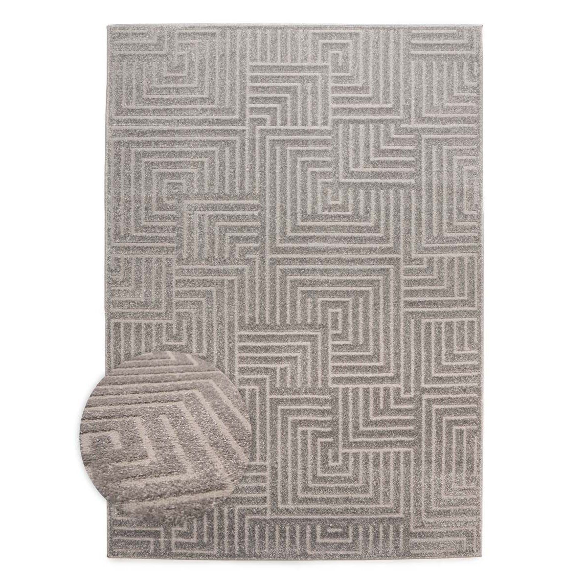 Nordic Weavers Scandinavisch vloerkleed - Contour Gem grijs - 120x170