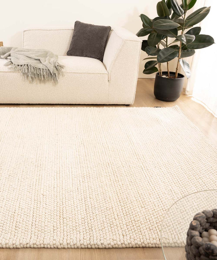 Nordic Weavers Wollen vloerkleed - Fjell wit - 200x300 cm