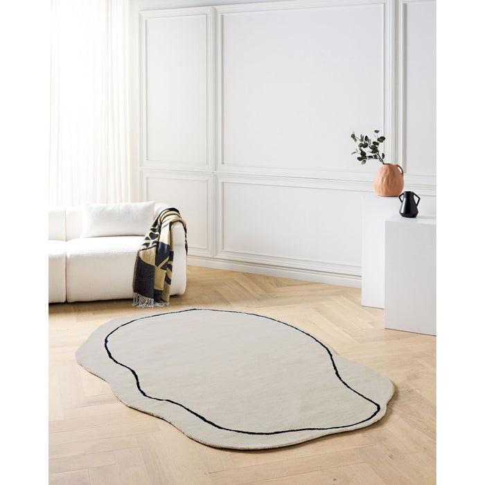 Beliani - DERA - Vloerkleed - Beige - 160 x 230 cm - Viscose