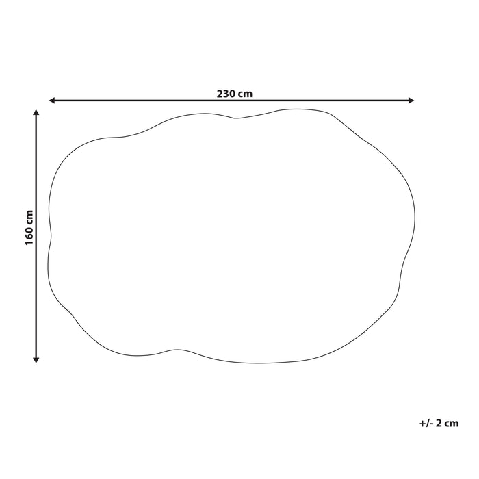 Beliani - DERA - Vloerkleed - Beige - 160 x 230 cm - Viscose