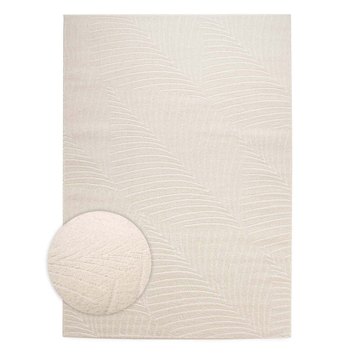 Nordic Weavers Scandinavisch vloerkleed - Contour Leaf crème - 80x150