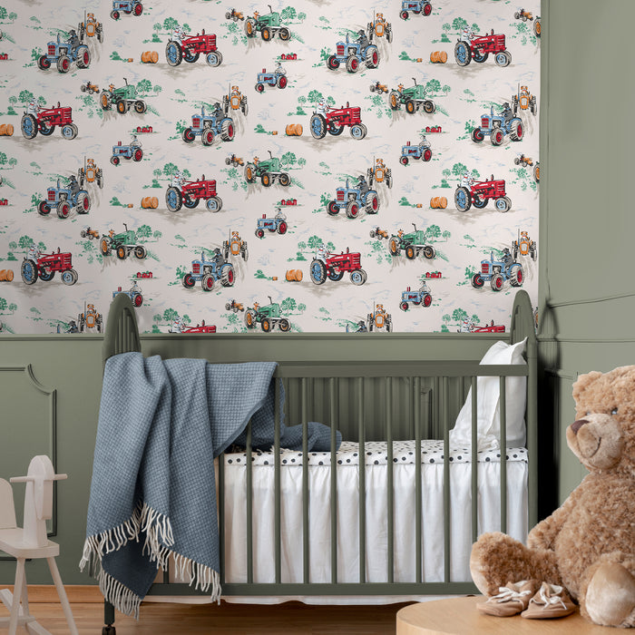 Cath Kidston Vliesbehang Tractor Multi