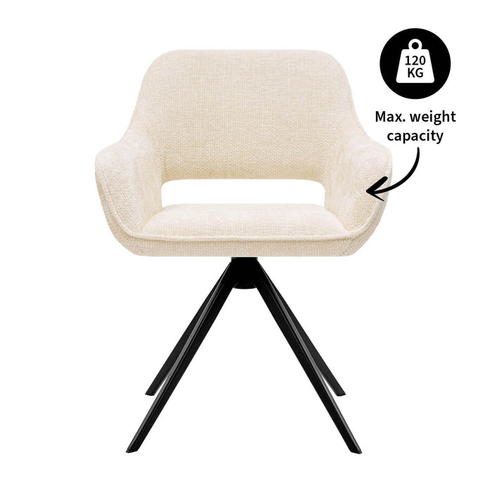 Kick draaistoel Nori - Crème