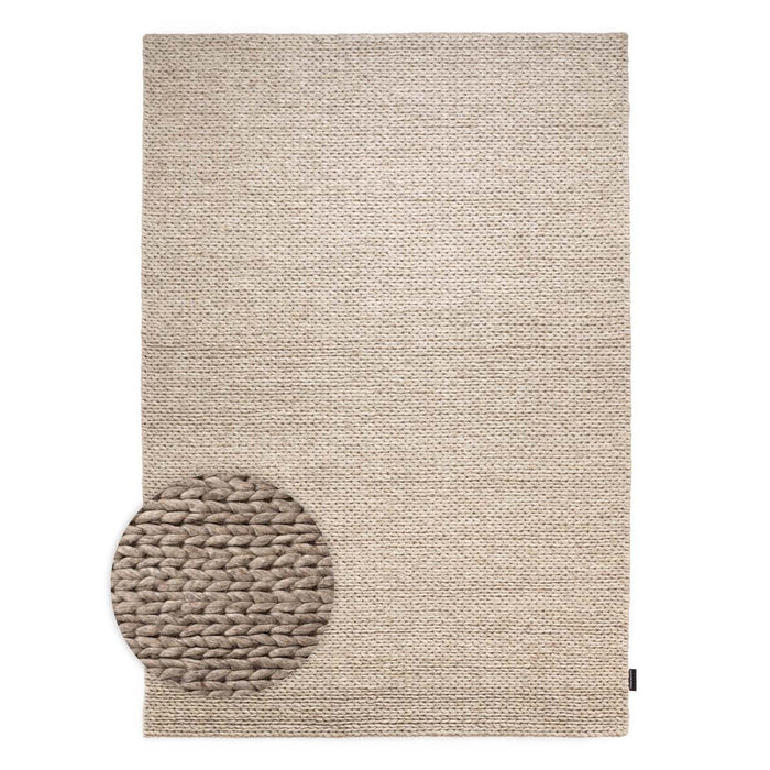 Nordic Weavers Wollen vloerkleed - Hyssing zandkleur - 160x240 cm