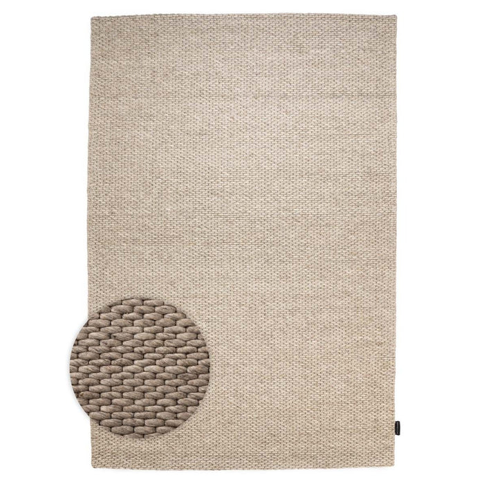Nordic Weavers Wollen vloerkleed - Vridning zandkleur - 300x400 cm