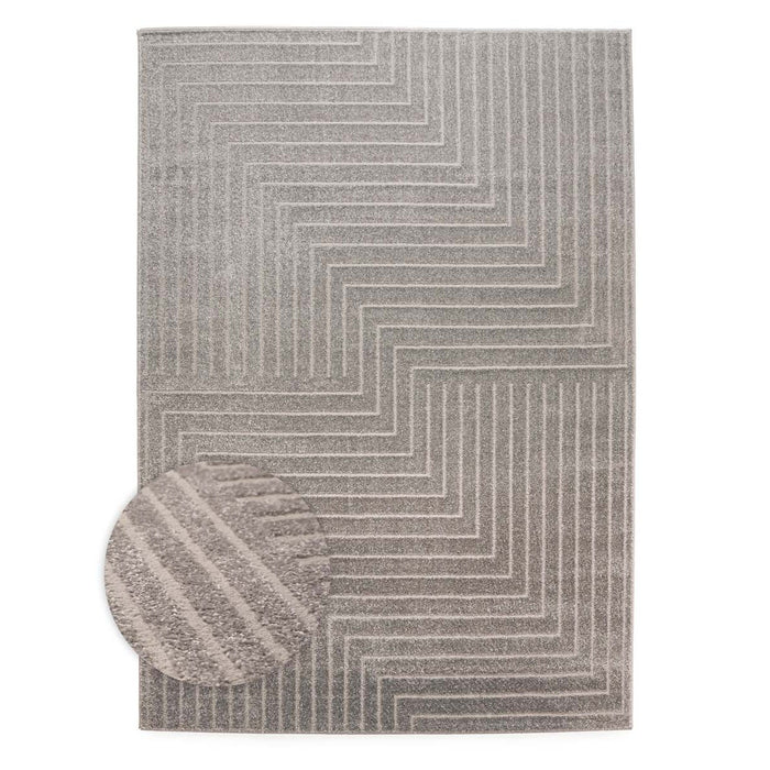Nordic Weavers Scandinavisch vloerkleed - Contour Edge grijs - 240x340