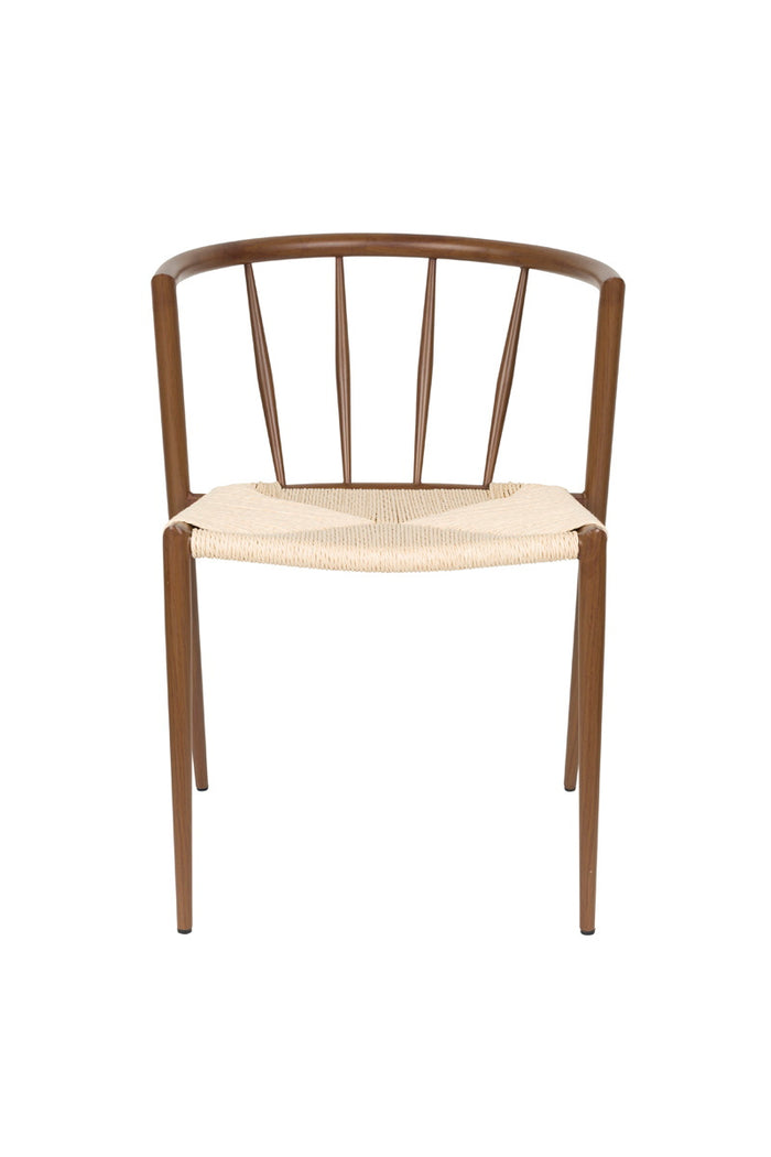 Giga Meubel - Eetkamerstoel Walnoot - Gevlochten Papier - Che