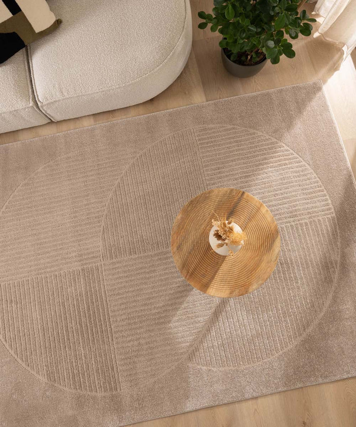 Nordic Weavers Scandinavisch vloerkleed - Contour Circle beige -
