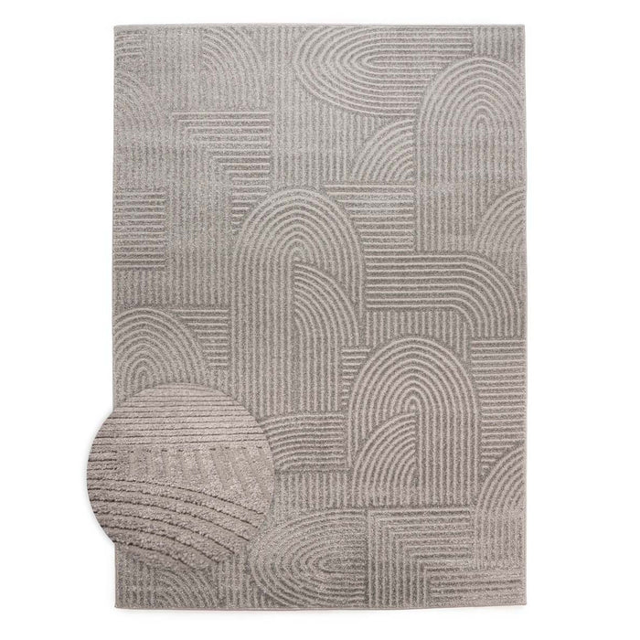 Nordic Weavers Scandinavisch vloerkleed - Contour Bend grijs - 100x200