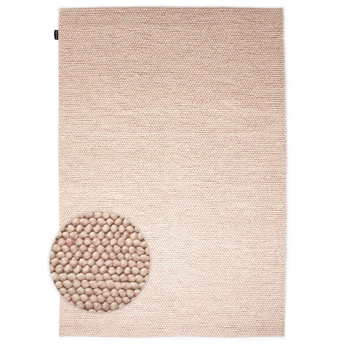 Nordic Weavers Wollen vloerkleed - Fjell crème|roze - 160x240 cm