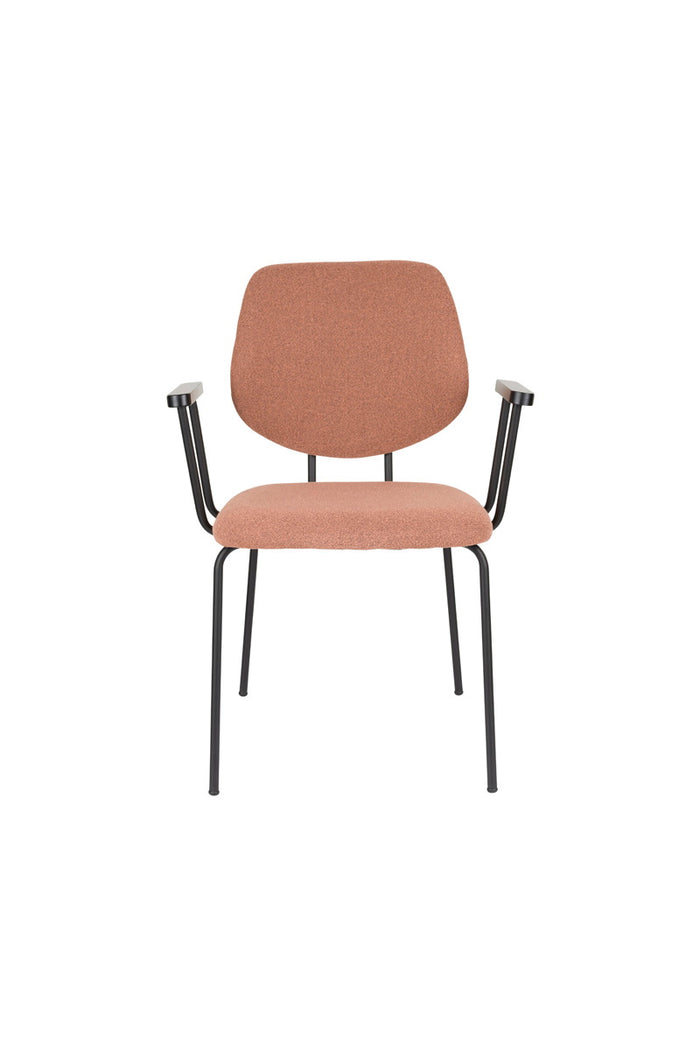 Giga Meubel - Eetkamerstoel Roze - Incl. Armleuning - Zelo - Set van 2