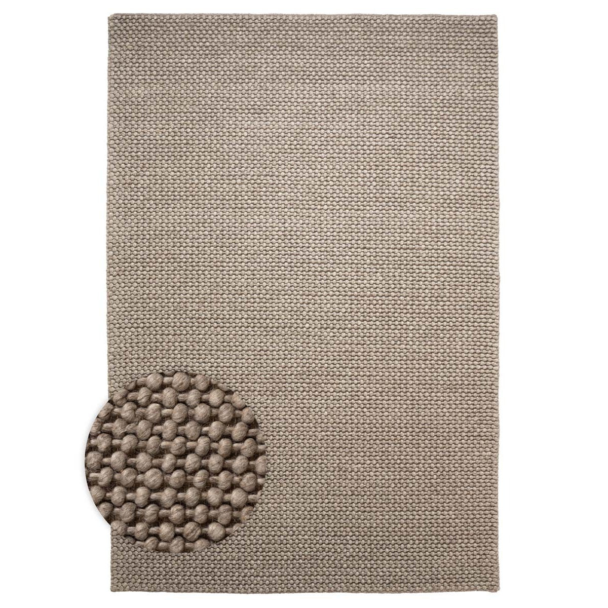 Nordic Weavers Wollen vloerkleed - Løkke zandkleur - 240x340 cm