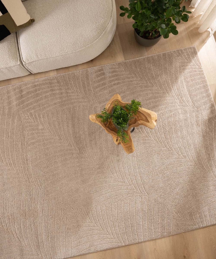 Nordic Weavers Scandinavisch vloerkleed - Contour Leaf beige - 200x300