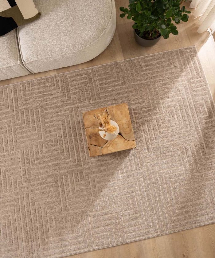 Nordic Weavers Scandinavische loper - Contour Gem beige - 80x300 cm