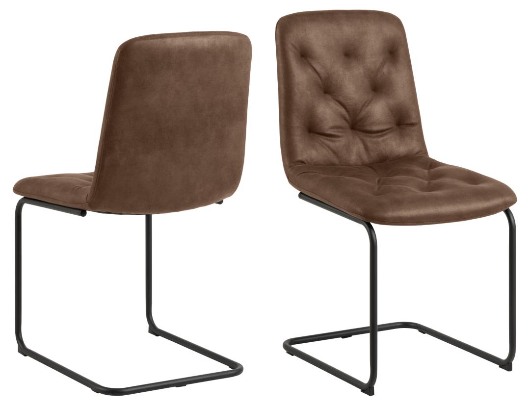 Hioshop Kopal eetkamerstoel bruin.