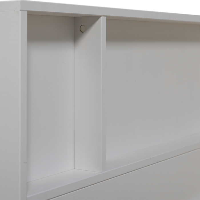 WOOOD Carter Bed - Grenenhout - Wit - 90x200