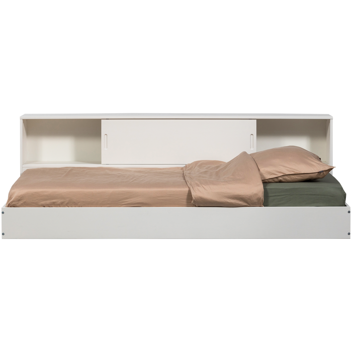 WOOOD Carter Bed - Grenenhout - Wit - 90x200