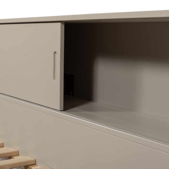 WOOOD Carter Hoekbed Links|Rechts - Grenenhout - Dust|Beige - 90x200