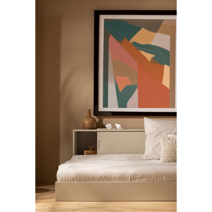 WOOOD Carter Bed - Grenenhout - Dust|Beige - 90x200