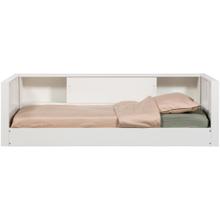 WOOOD Carter Bedbank - Grenenhout - Wit - 90x200