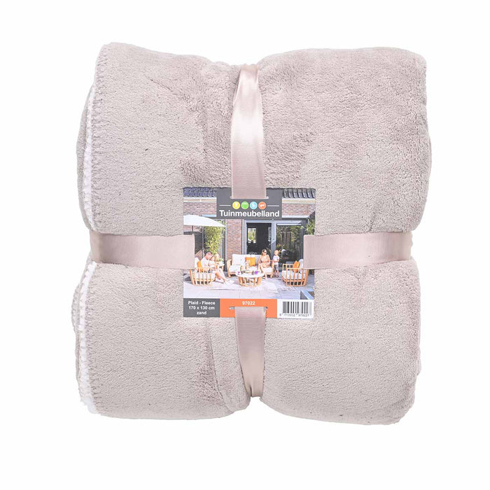 Tuinmeubelland Fleece deken 170x130 cm - zand