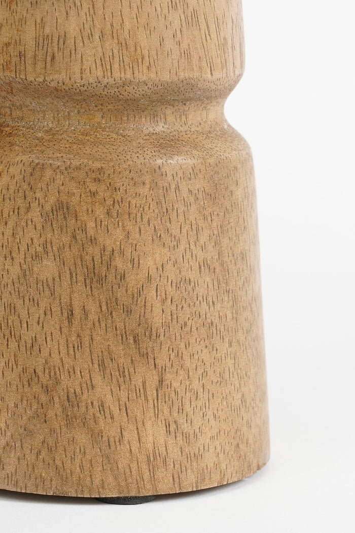 Mica Decorations Nino Kandelaar - H10 x Ø21 cm - Mangohout - Bruin