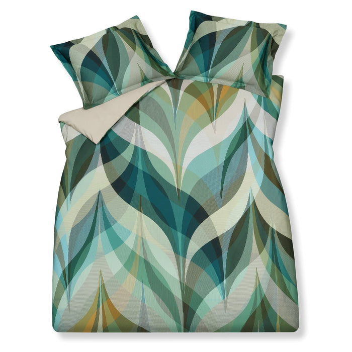 Urban Dekbedovertrek | 200 x 200|220 cm | Groen | Blauw | Satijnkatoen