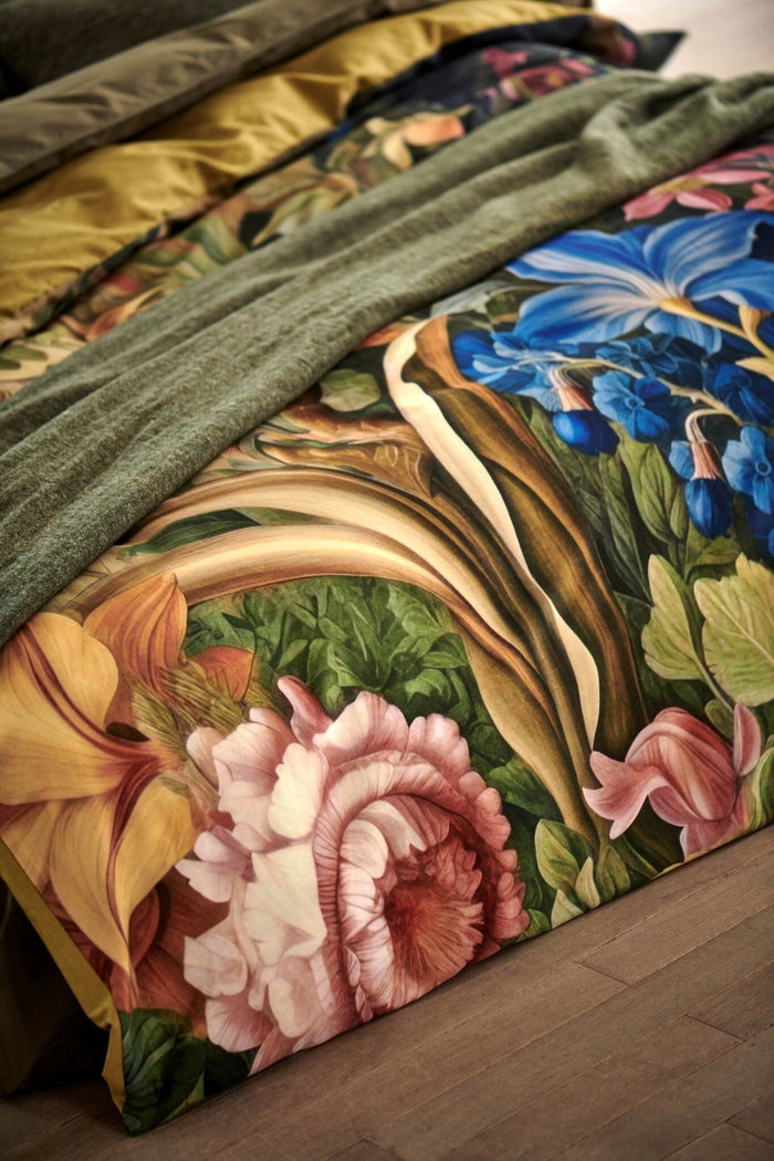 Mystic Garden Dekbedovertrek | 200 x 200|220 cm | Groen | Geel | Goud